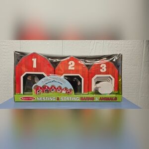 NWT Melissa & Doug Nesting Boxes Barns And Animals